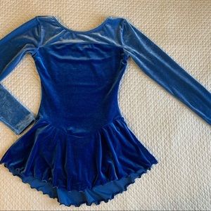 MotionWear Blue Figure Skating Practice Dress Adult Small